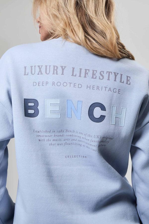 Bench. Womens 'LILEM' Sweat Crew - DUSKY BLUE
