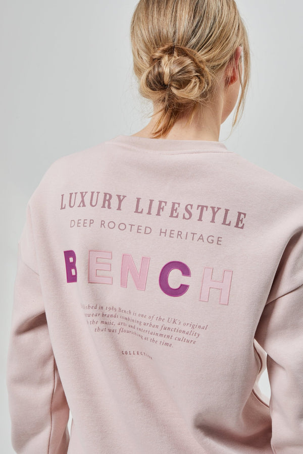 Bench. Womens 'LILEM' Sweat Crew - DUSTY ROSE