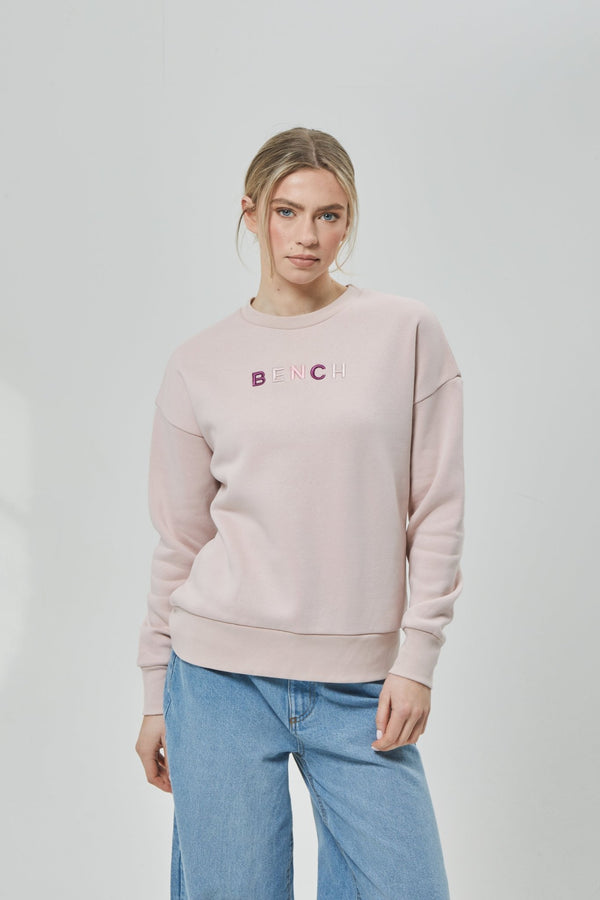 Bench. Womens 'LILEM' Sweat Crew - DUSTY ROSE