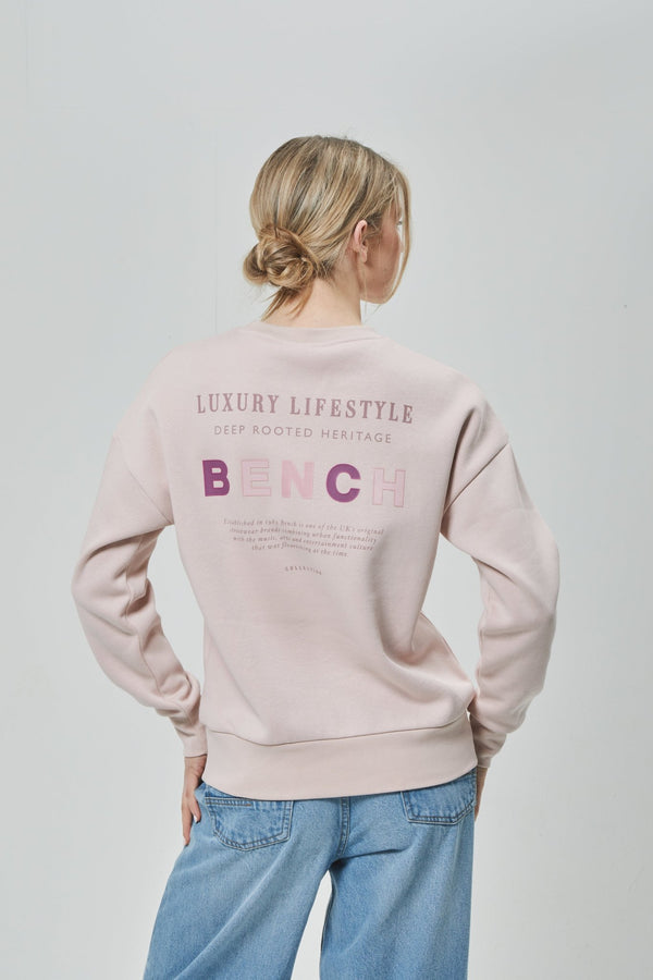 Bench. Womens 'LILEM' Sweat Crew - DUSTY ROSE