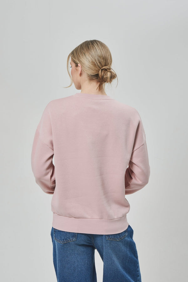 Bench. Womens 'RILO' Sweat Crew - DUSTY PINK