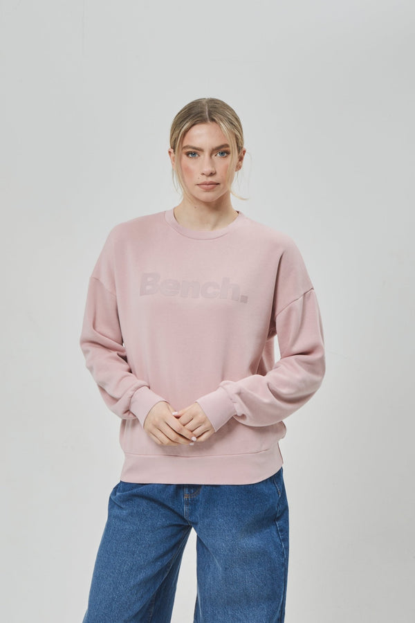 Bench. Womens 'RILO' Sweat Crew - DUSTY PINK