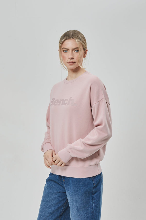 Bench. Womens 'RILO' Sweat Crew - DUSTY PINK