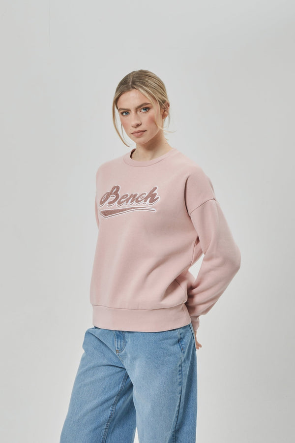 Bench. Womens 'STEFFI' Sweat Crew - DUSKY PINK
