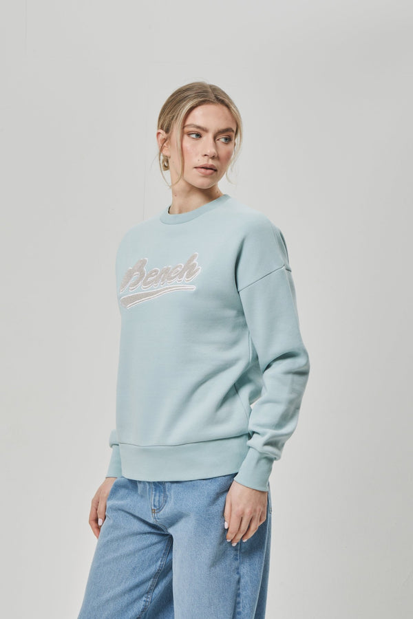 Bench. Womens 'STEFFI' Sweat Crew - TEAL