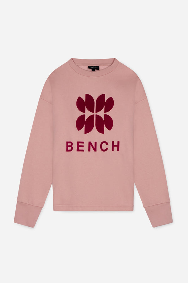 Bench. Womens 'ZIE' Sweat Crew - DUSKY PINK