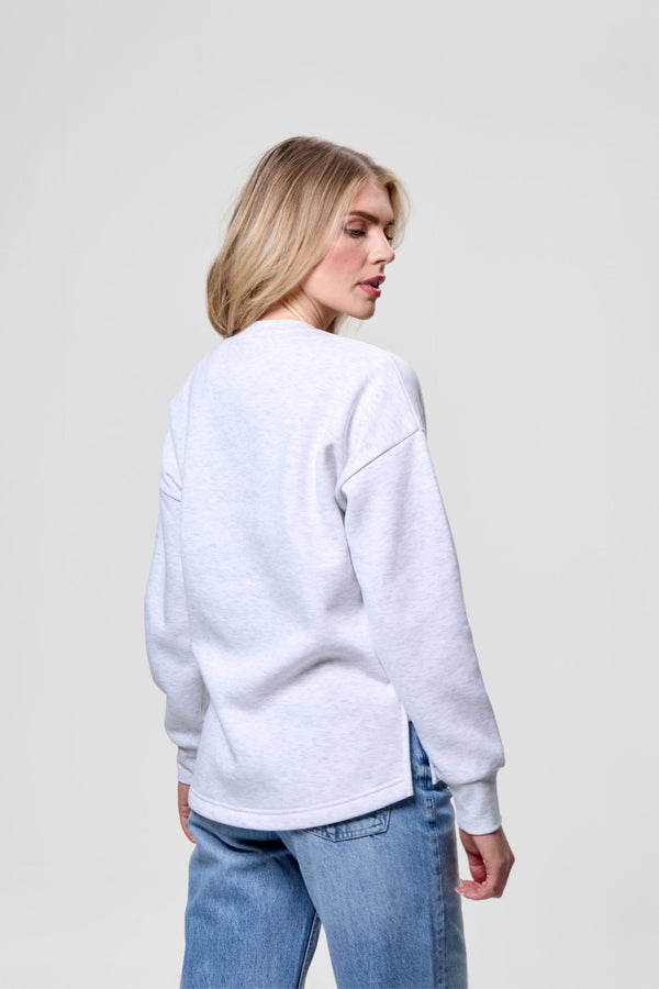 Bench. Womens 'ZIE' Sweat Crew - ICE GREY