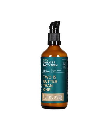 benecos Men's 2in1 Face and Body Cream