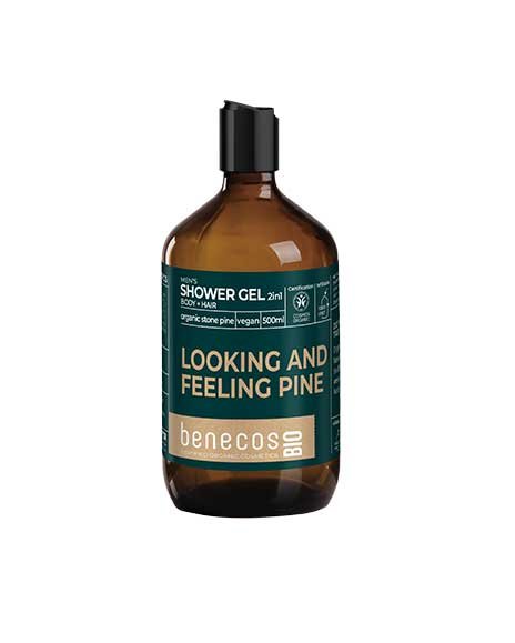benecos Men's Stone Pine 2in1 Body and Hair Shower Gel
