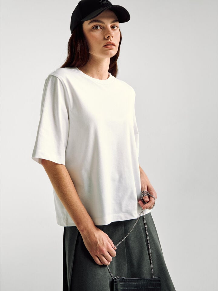 Benetton 100% Cotton Boxy Fit T-shirt White