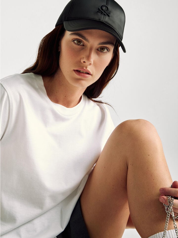 Benetton 100% Cotton Boxy Fit T-shirt White