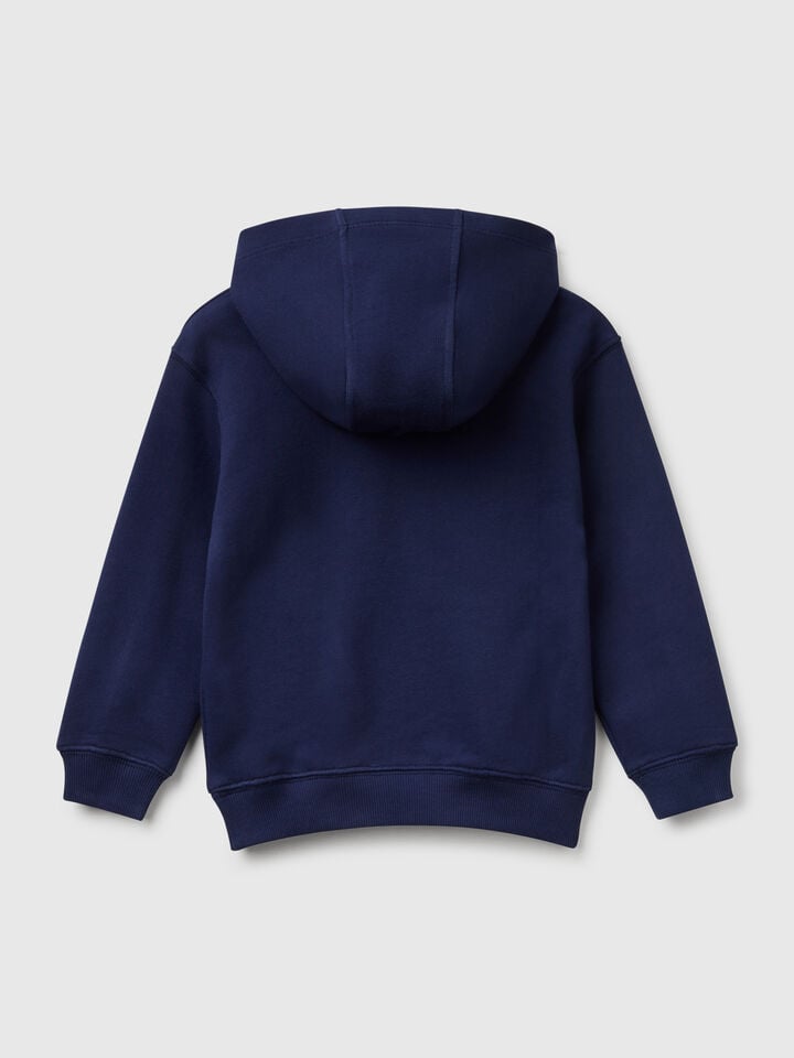 Benetton 100% Cotton Hoodie Dark Blue