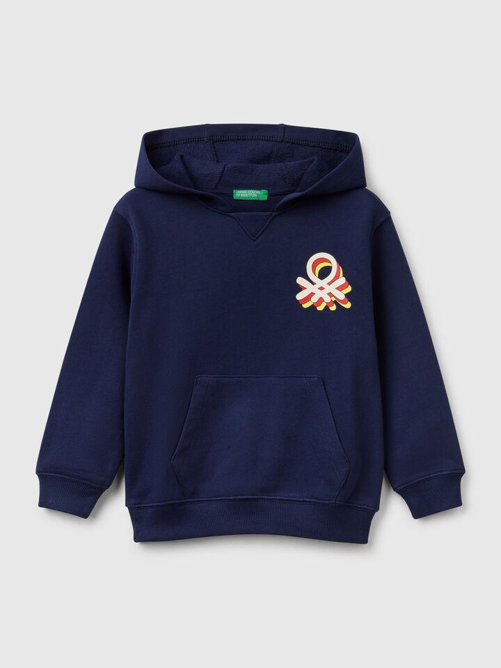 benetton 100% cotton hoodie Dark Blue