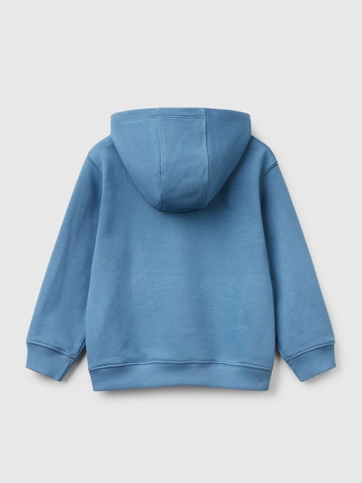 Benetton 100% Cotton Hoodie Light Blue