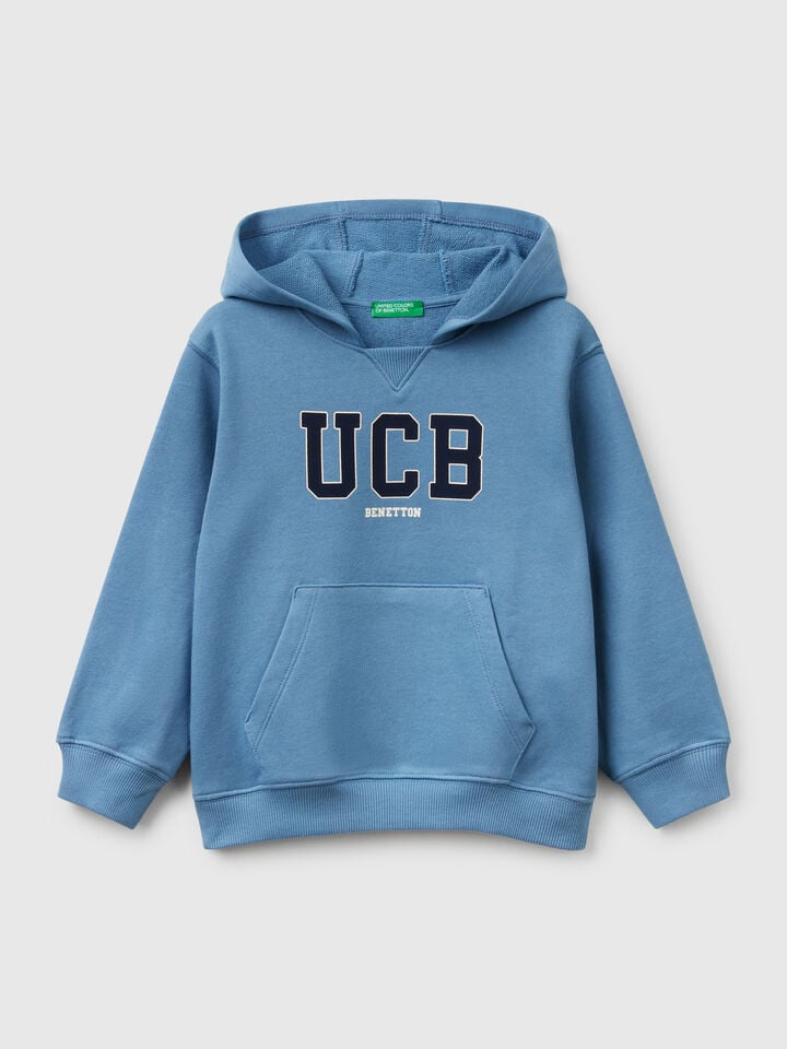 benetton 100% cotton hoodie Light Blue