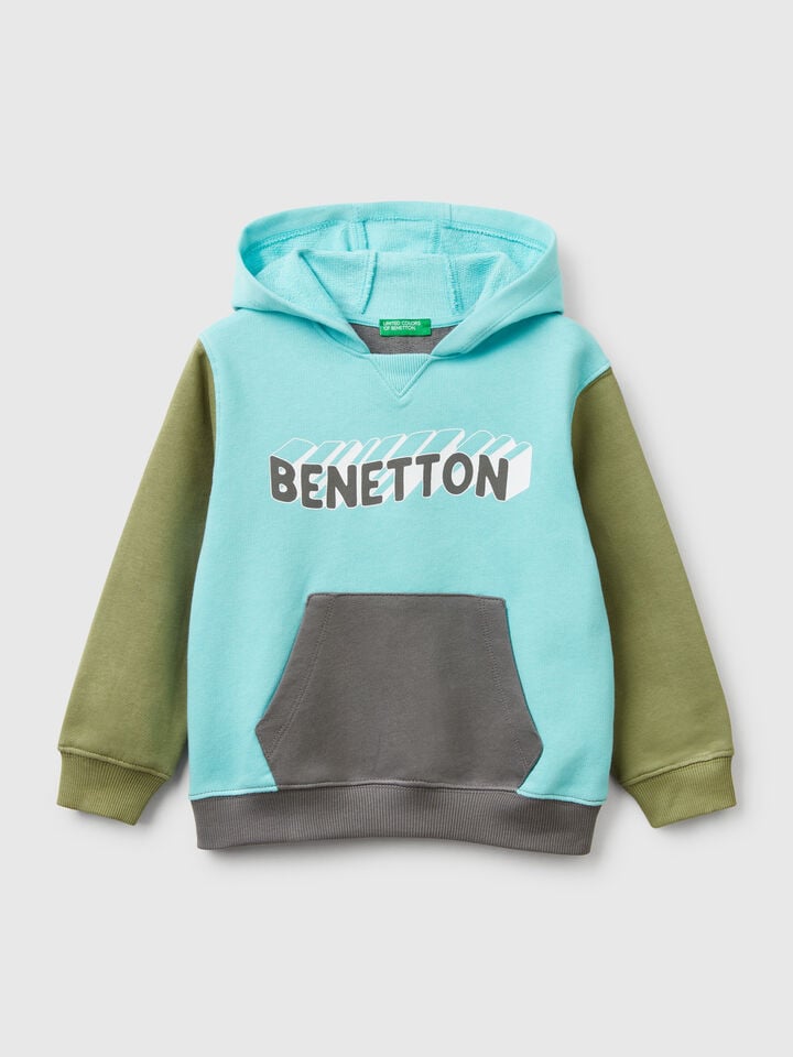 Benetton 100% Cotton Hoodie Multi-color