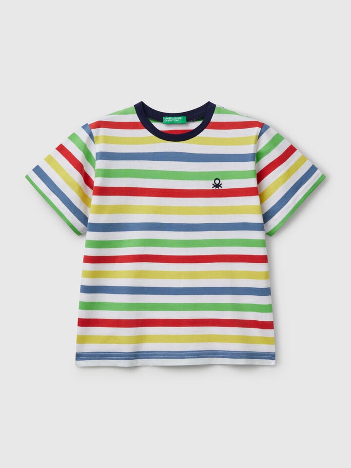 benetton 100% cotton striped t-shirt Multi-color