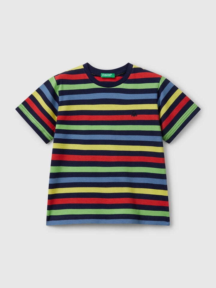 benetton 100% cotton striped t-shirt Multi-color