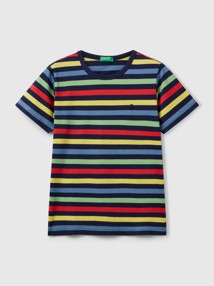 benetton 100% cotton striped t-shirt Multi-color