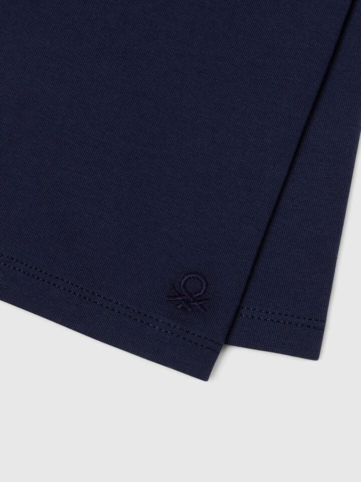 Benetton 3/4 Leggings In Stretch Cotton Dark Blue