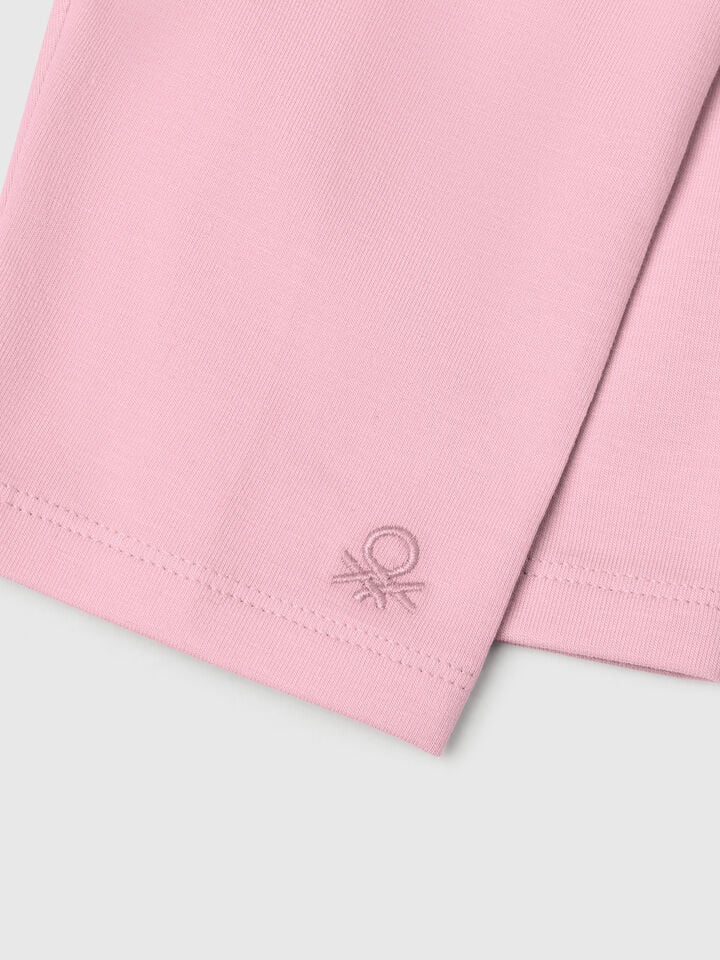 Benetton 3/4 Leggings In Stretch Cotton Pink
