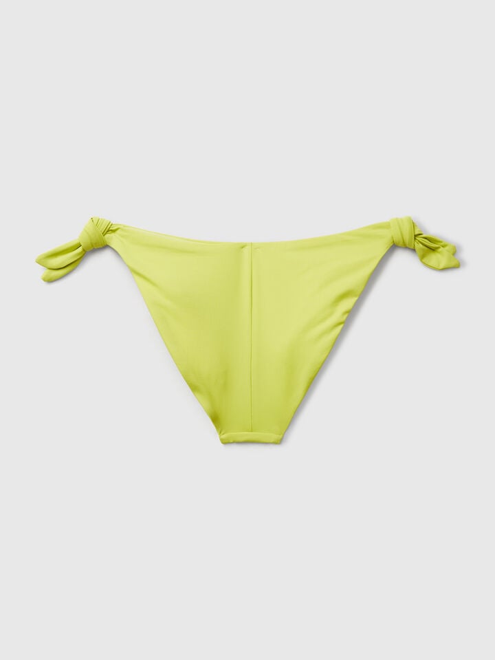 Benetton Bikini Swim Bottoms With Side Bows Lime