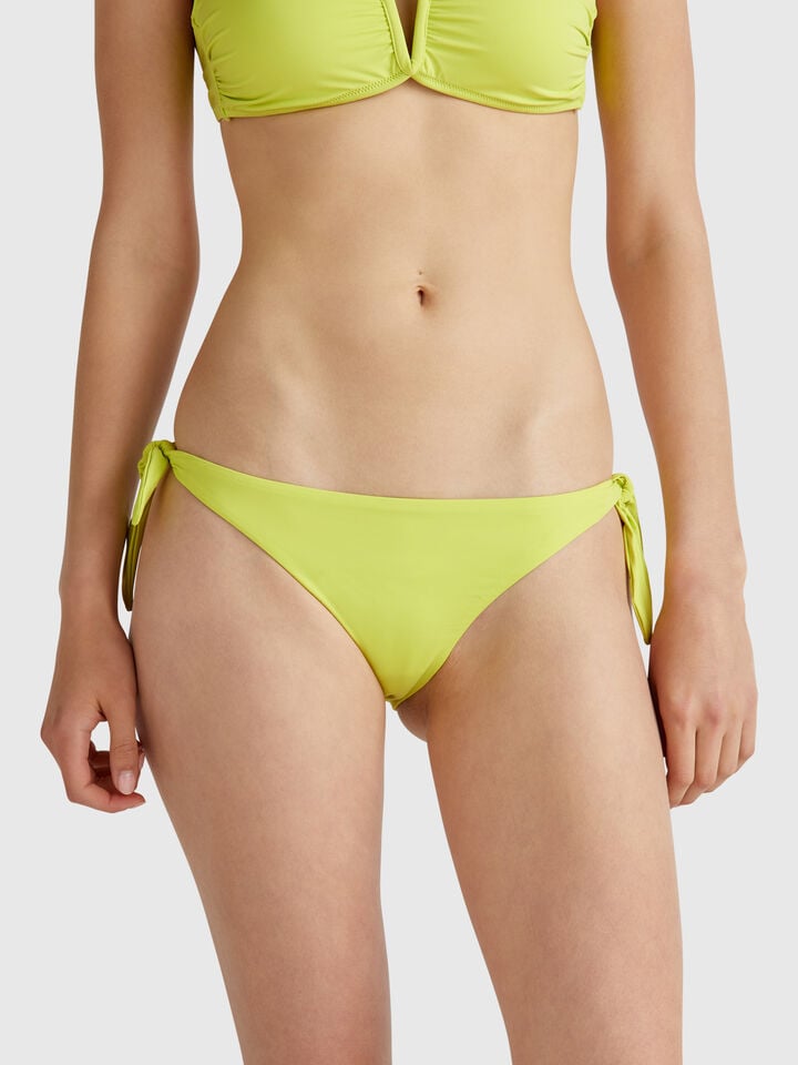 benetton Bikini swim bottoms with side bows Lime