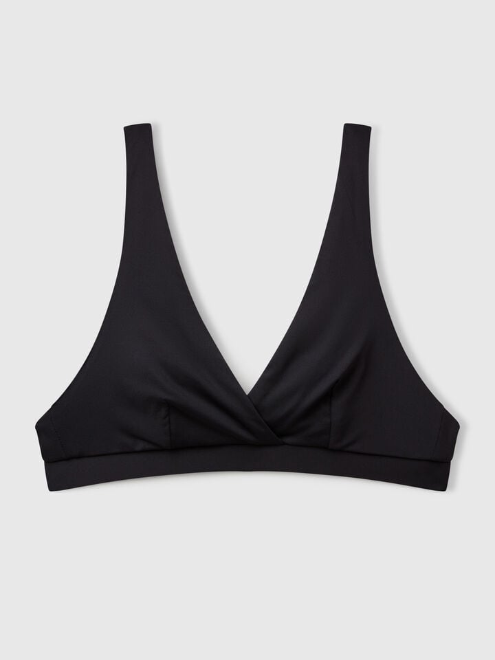 Benetton Bikini Top In ECONYL® Black