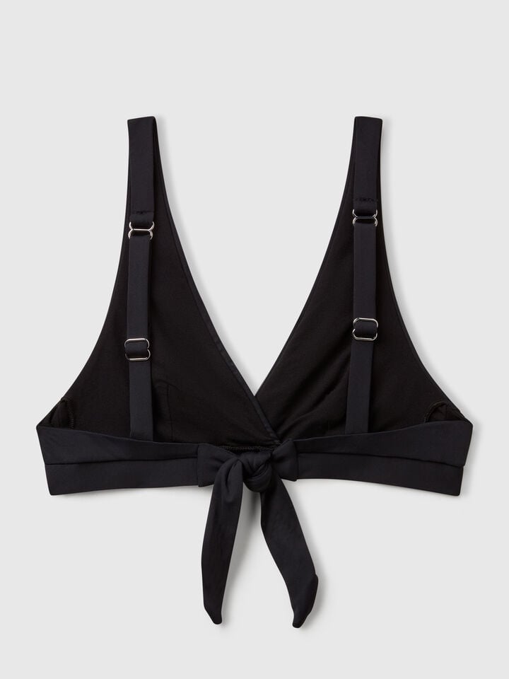 Benetton Bikini Top In ECONYL® Black