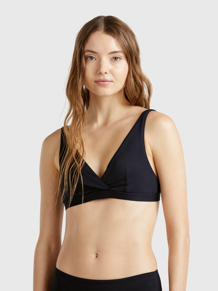 benetton Bikini top in ECONYL® Black