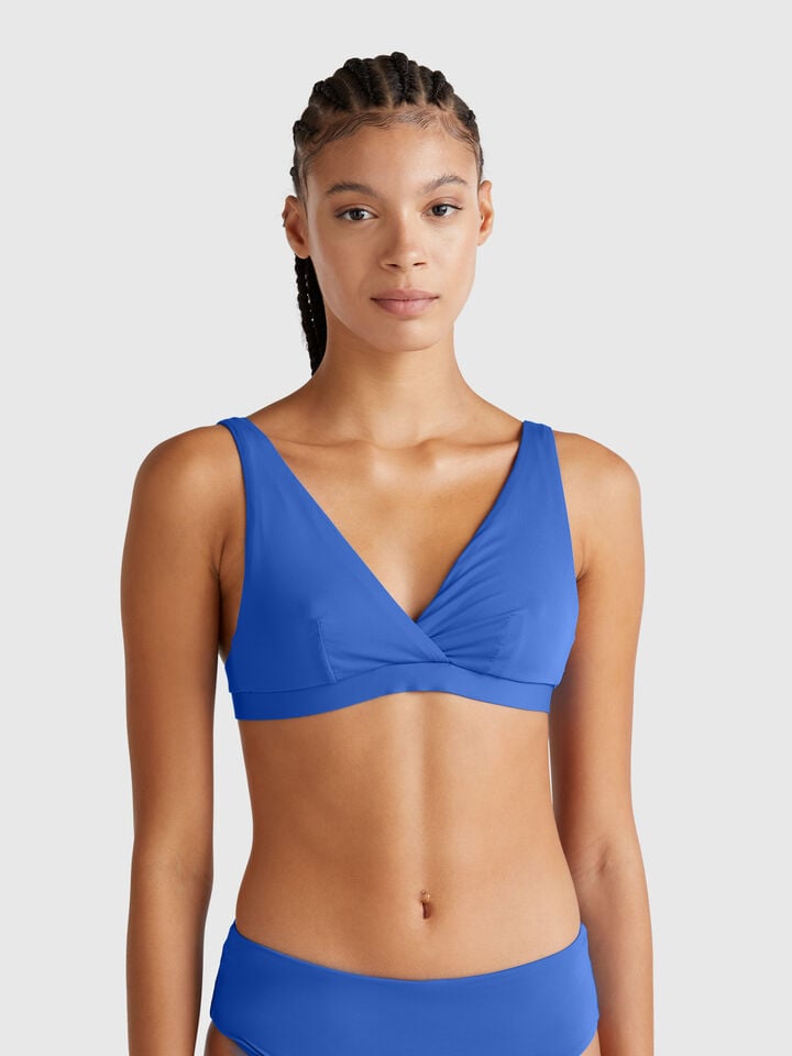 benetton Bikini top in ECONYL® Bright Blue