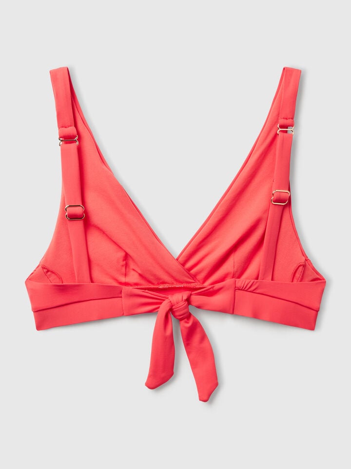 Benetton Bikini Top In ECONYL® Coral