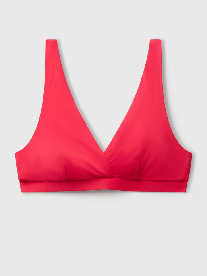 Benetton Bikini Top In ECONYL® Fuchsia