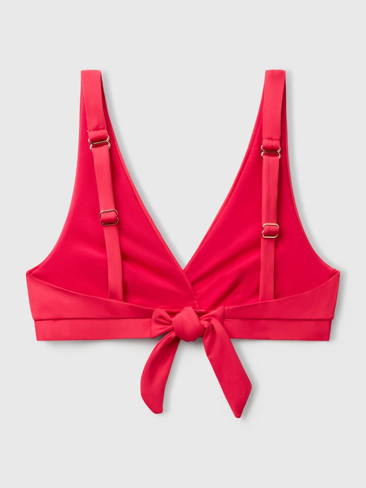 Benetton Bikini Top In ECONYL® Fuchsia