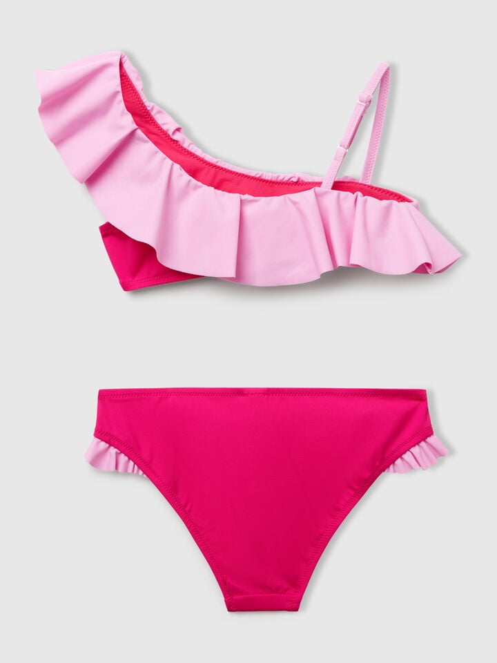 Benetton Bikini With Trim Fuchsia