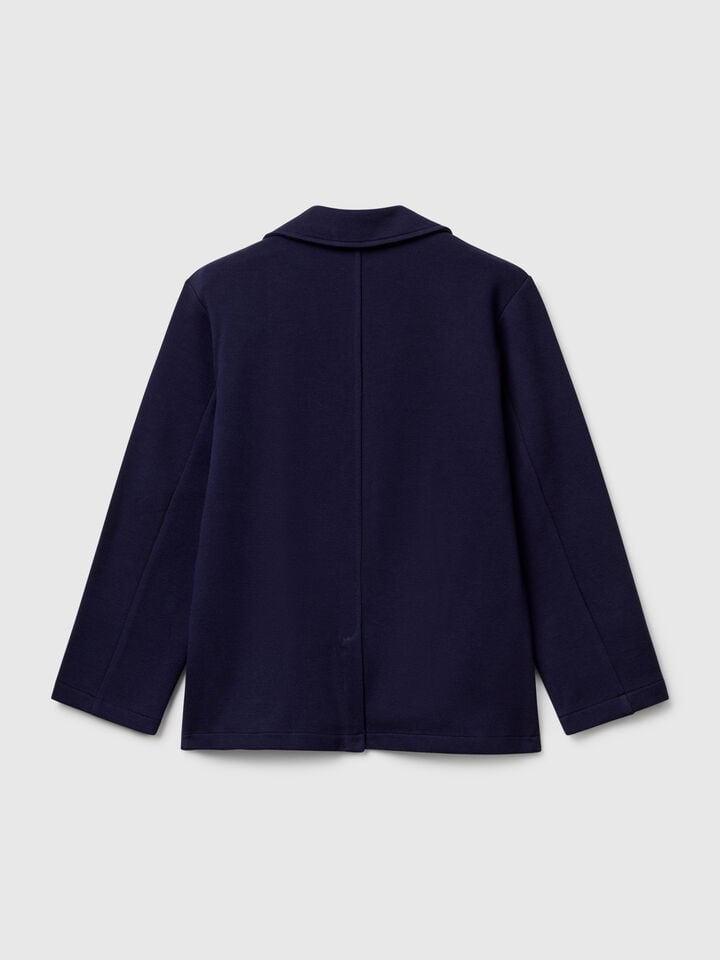 Benetton Blazer With Pockets Dark Blue