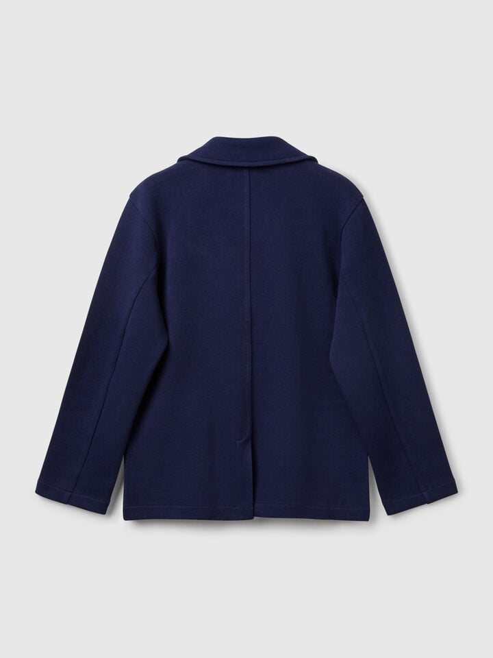 Benetton Blazer With Pockets Dark Blue