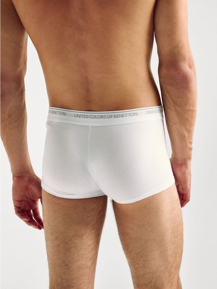 Benetton Boxers In Stretch Cotton Creamy White
