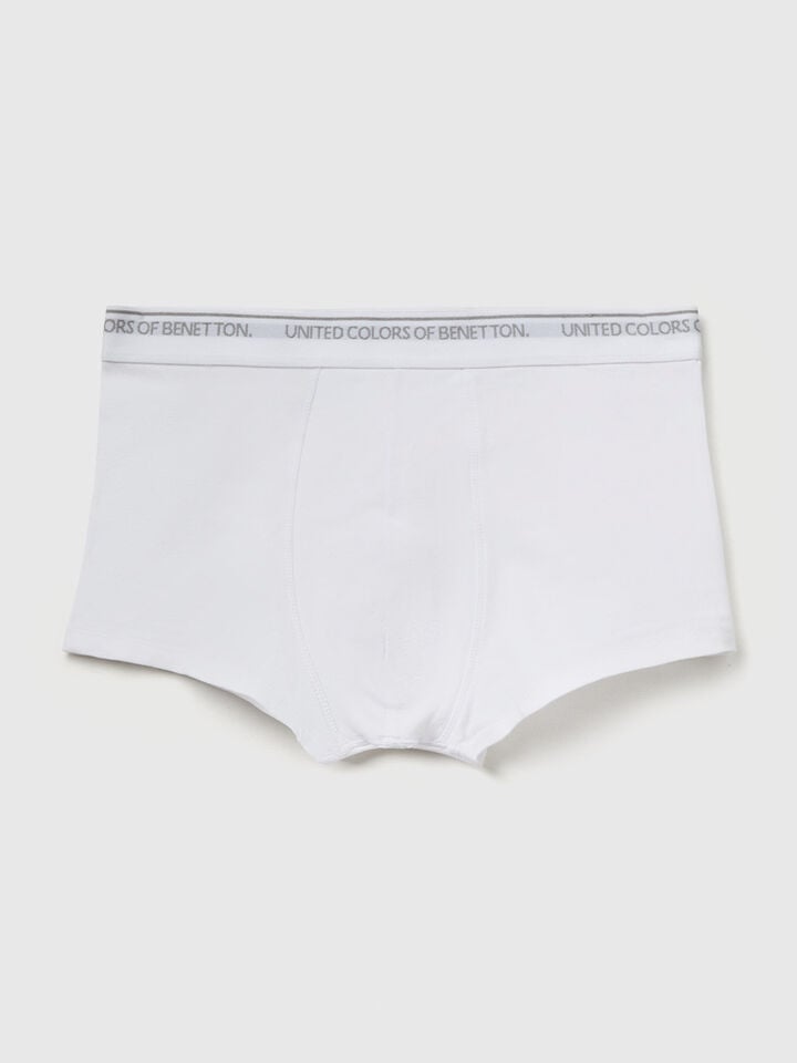 Benetton Boxers In Stretch Cotton Creamy White