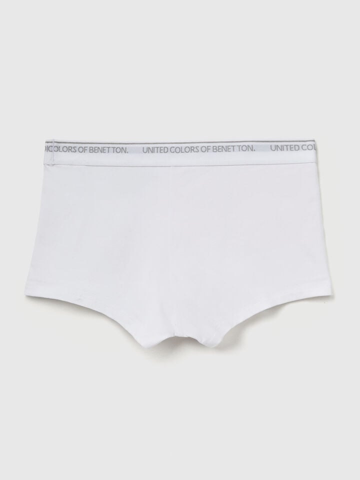 Benetton Boxers In Stretch Cotton Creamy White