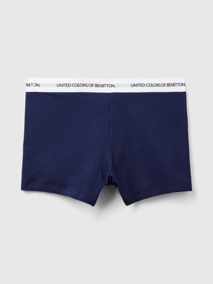 Benetton Boxers In Stretch Cotton Dark Blue