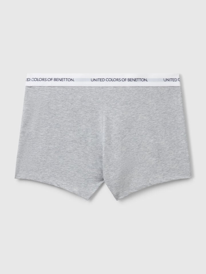 Benetton Boxers In Stretch Cotton Light Gray