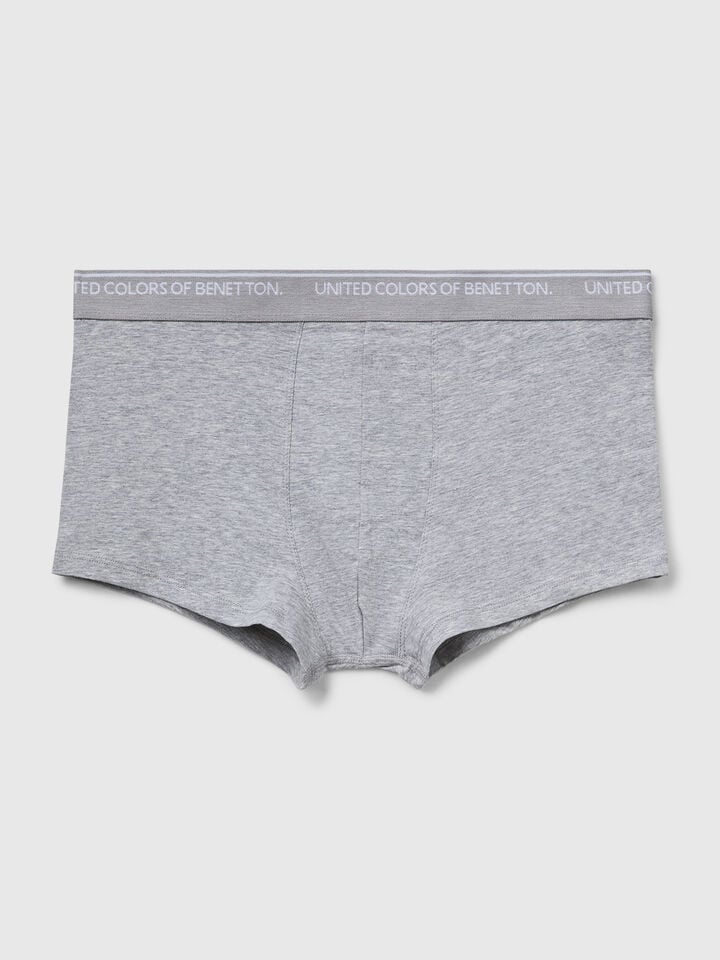 Benetton Boxers In Stretch Cotton Light Gray