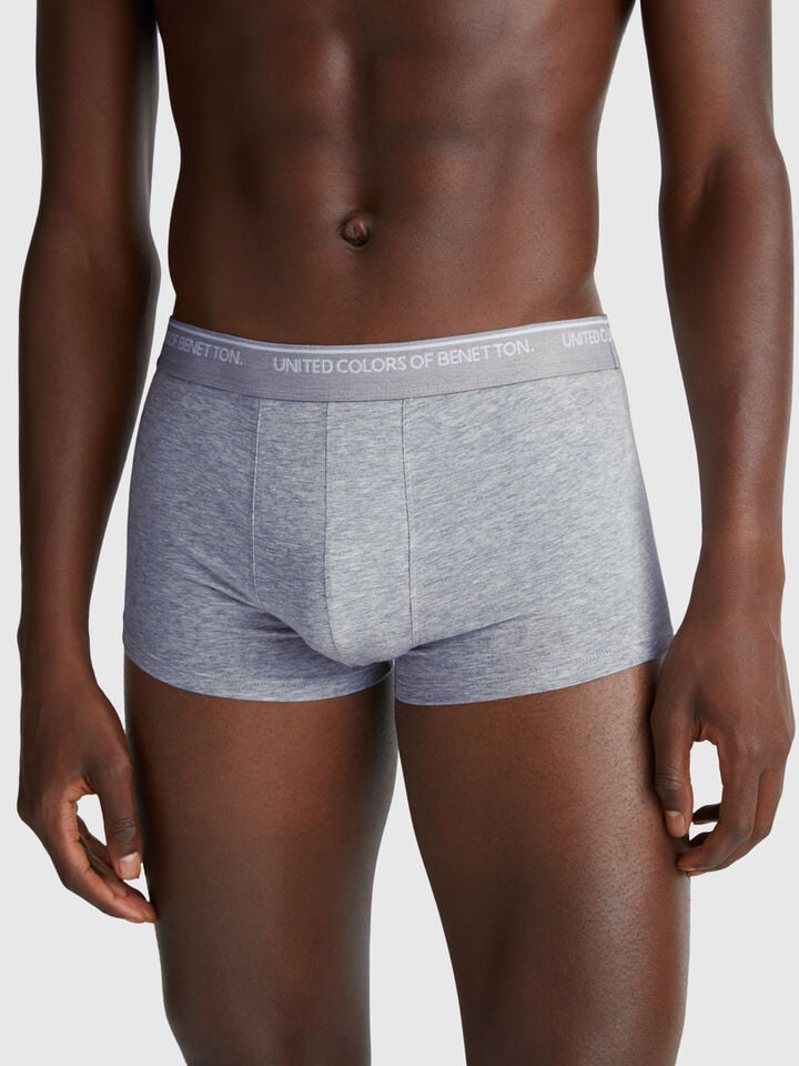 benetton Boxers in stretch cotton Light Gray