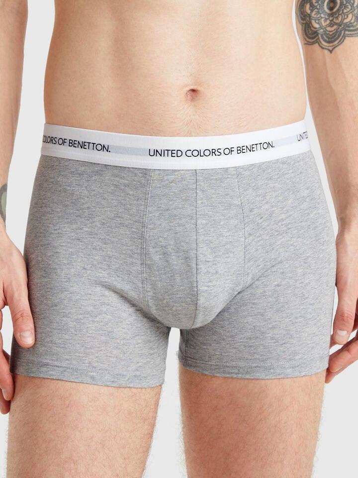 benetton Boxers in stretch cotton Light Gray