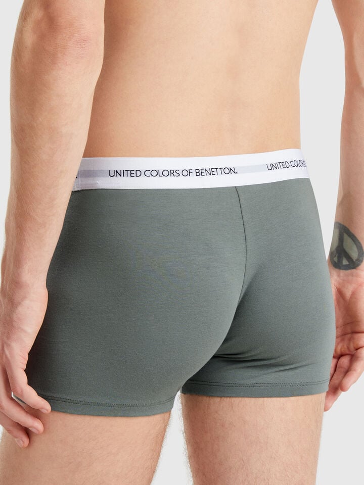 Benetton Boxers In Stretch Cotton Light Green