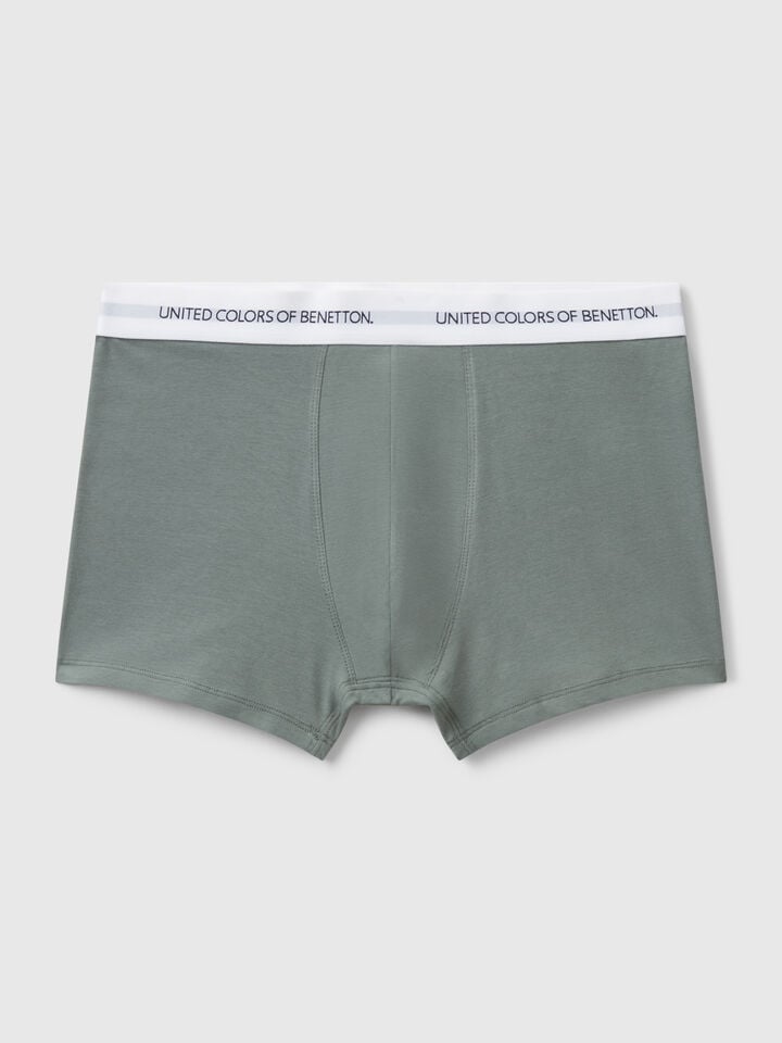 Benetton Boxers In Stretch Cotton Light Green