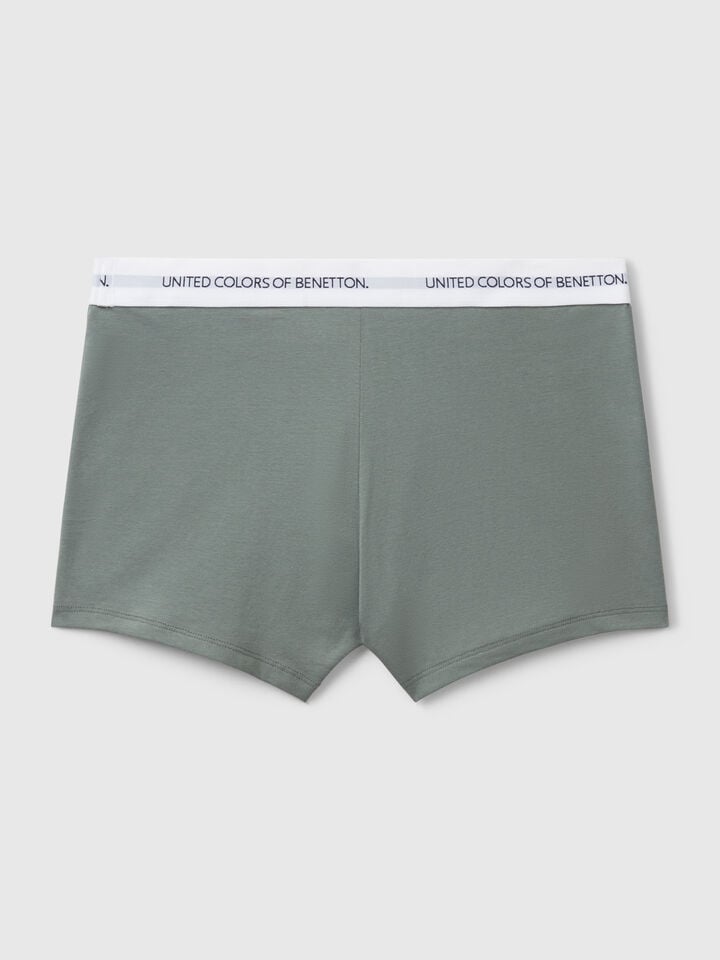 Benetton Boxers In Stretch Cotton Light Green