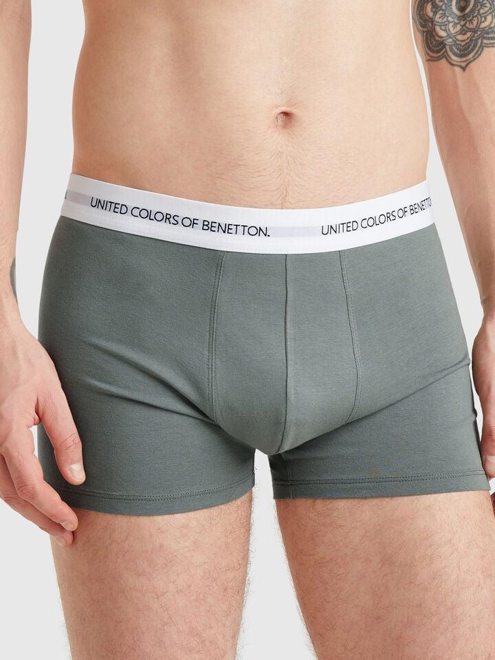benetton Boxers in stretch cotton Light Green