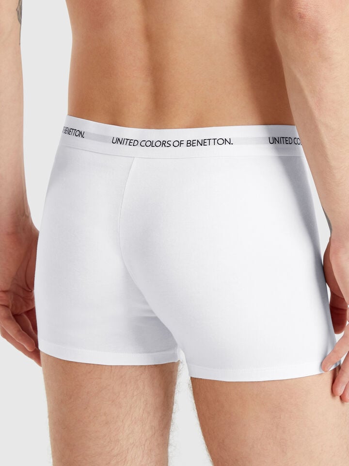 Benetton Boxers In Stretch Cotton White